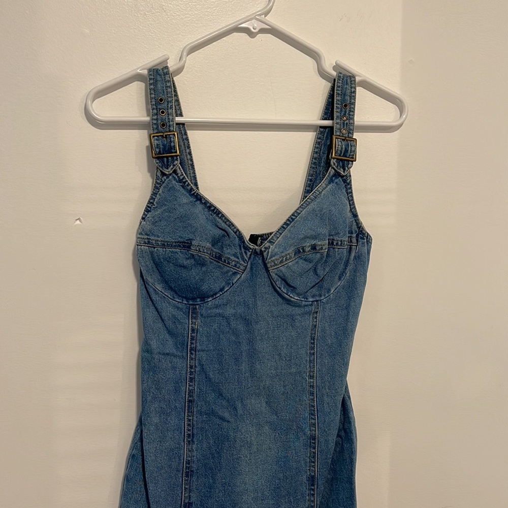 Vintage jean bodycon dress - Picture 2 of 7